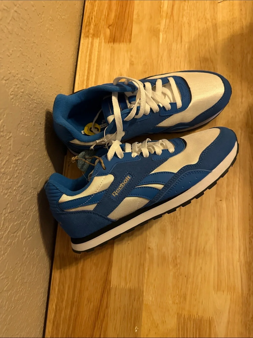 Reebok White and Blue women’s Low-Top Sneakers